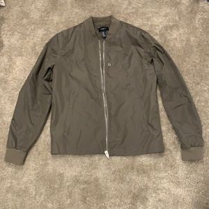 Olive green bomber jacket